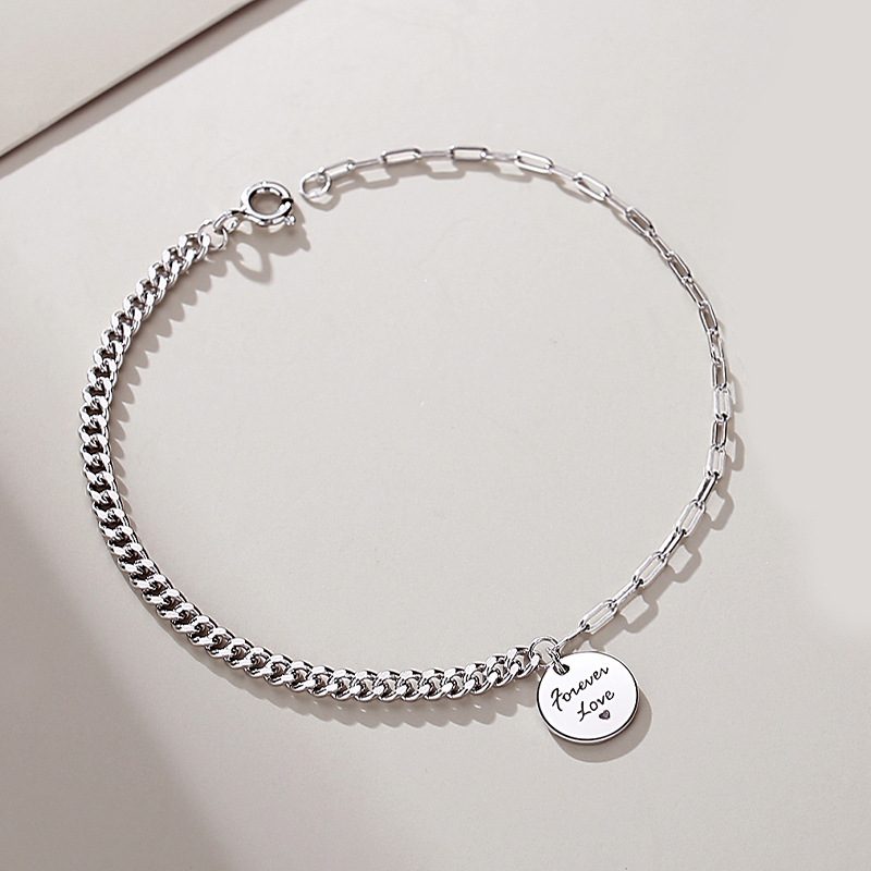 Lắc tay bạc cặp đôi tình yêu Forever Love bạc S925