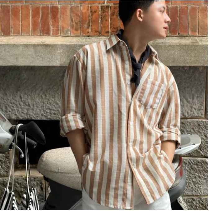 Áo Sơ Mi Form Rộng Vải Linen Cao Cấp