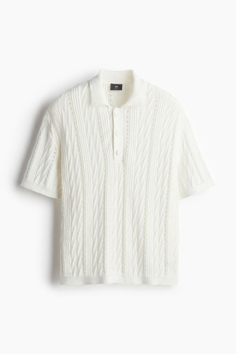 Polo trắng thun 